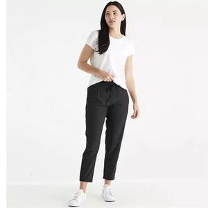 Free Fly Breeze Jogger Pants  Women XS Black Bamboo Drawstring Pockets Crop
